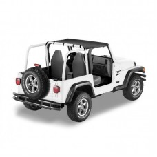 52525-15 Bestop Targa-Style Bikini Black Denim Top for 1997-2002 Wrangler